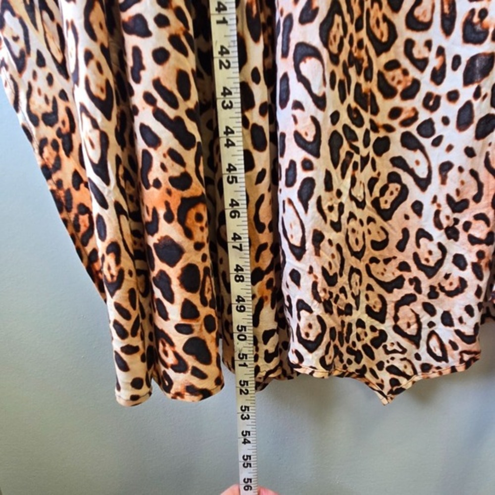 Victorias Secret Leopard Print Kimono Duster Swim Cover Up‎ M/L Festival Beach - Picture 6 of 6